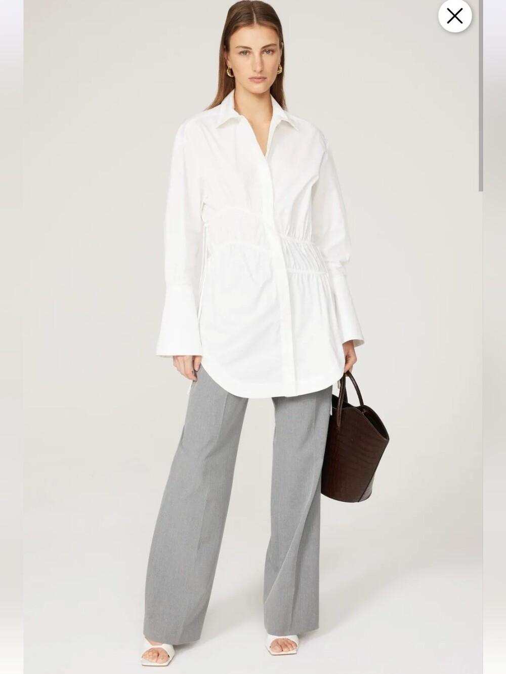 SUBOO SIA DRAWCORD SHIRT 100% Cotton SIZE XS MSRP $229